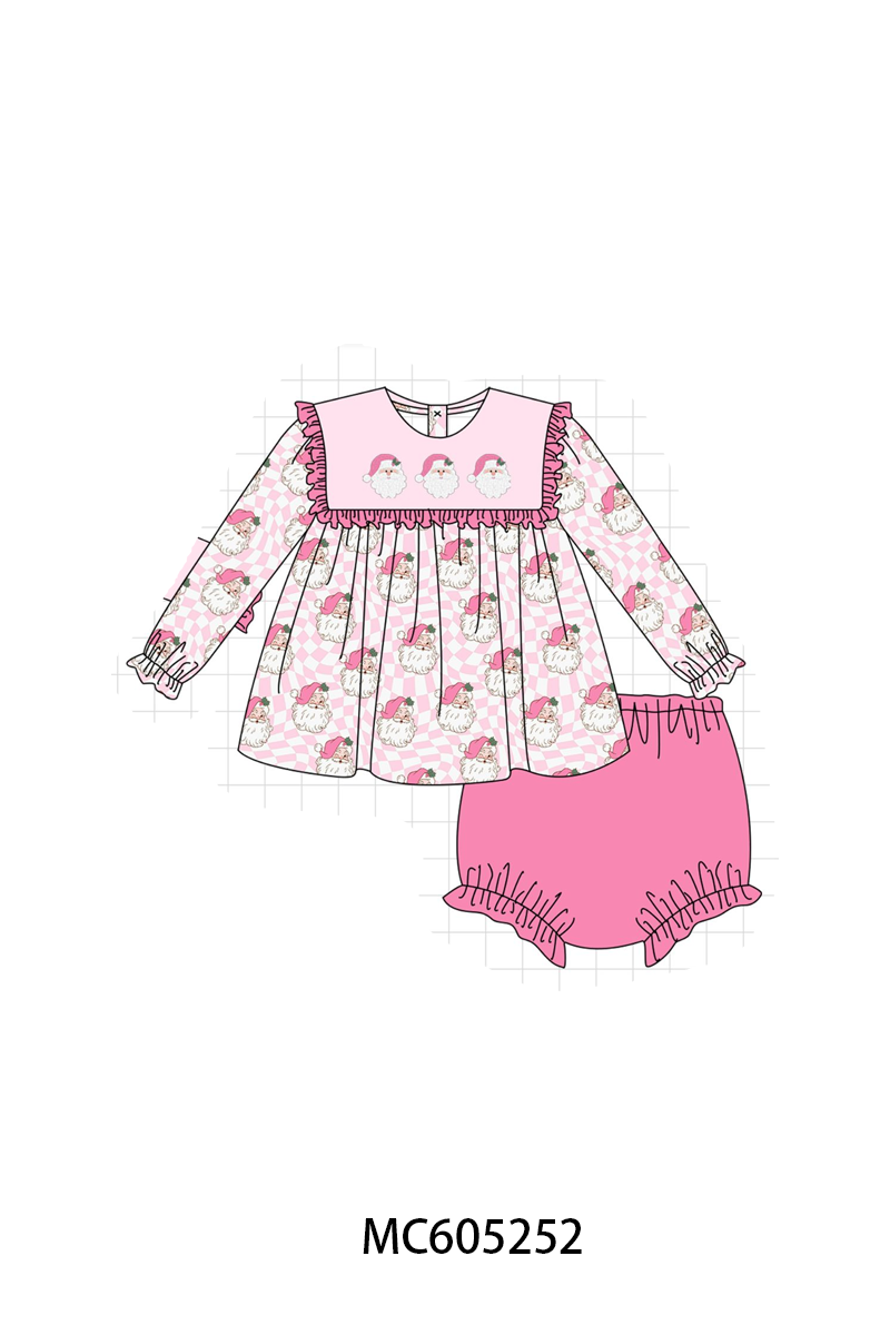 PREORDER Pink Christmas Santa Claus French Knot Collection