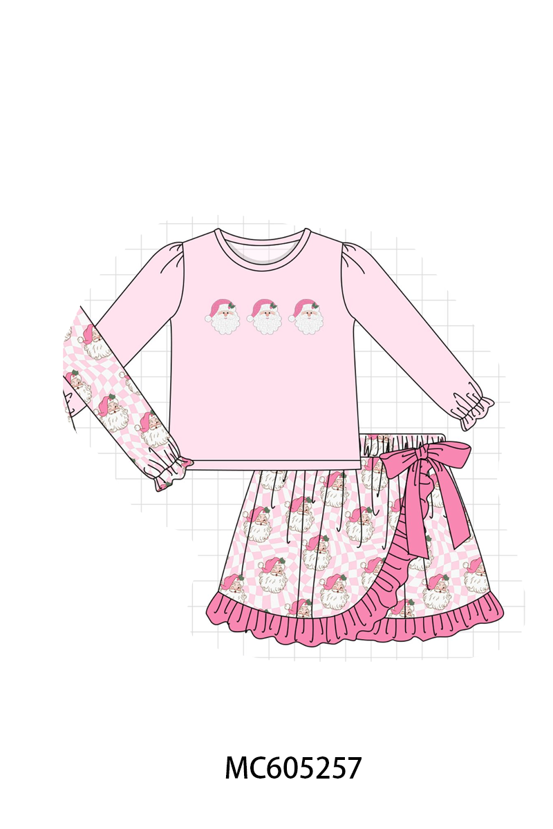 PREORDER Pink Christmas Santa Claus French Knot Collection
