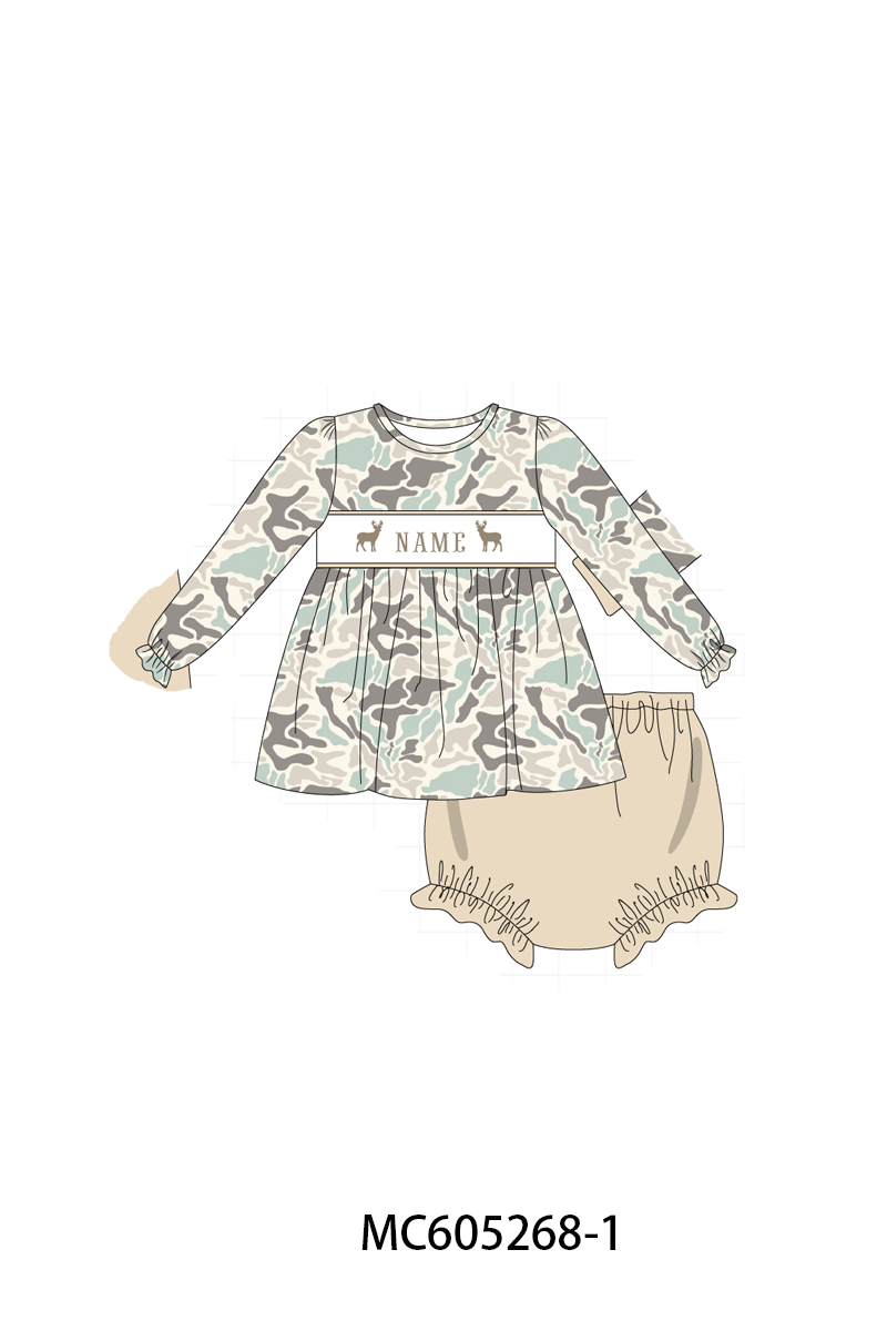 PREORDER Camouflage hunting deer monogram embroidery collection