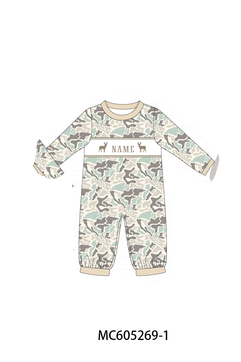 PREORDER Camouflage hunting deer monogram embroidery collection