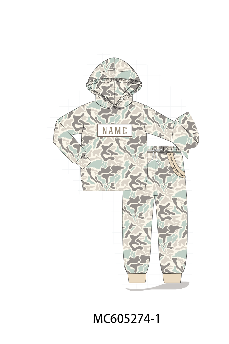 PREORDER Camouflage hunting deer monogram embroidery collection