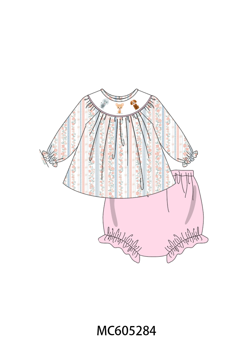 PREORDER Puppy Embroidery Floral Collection