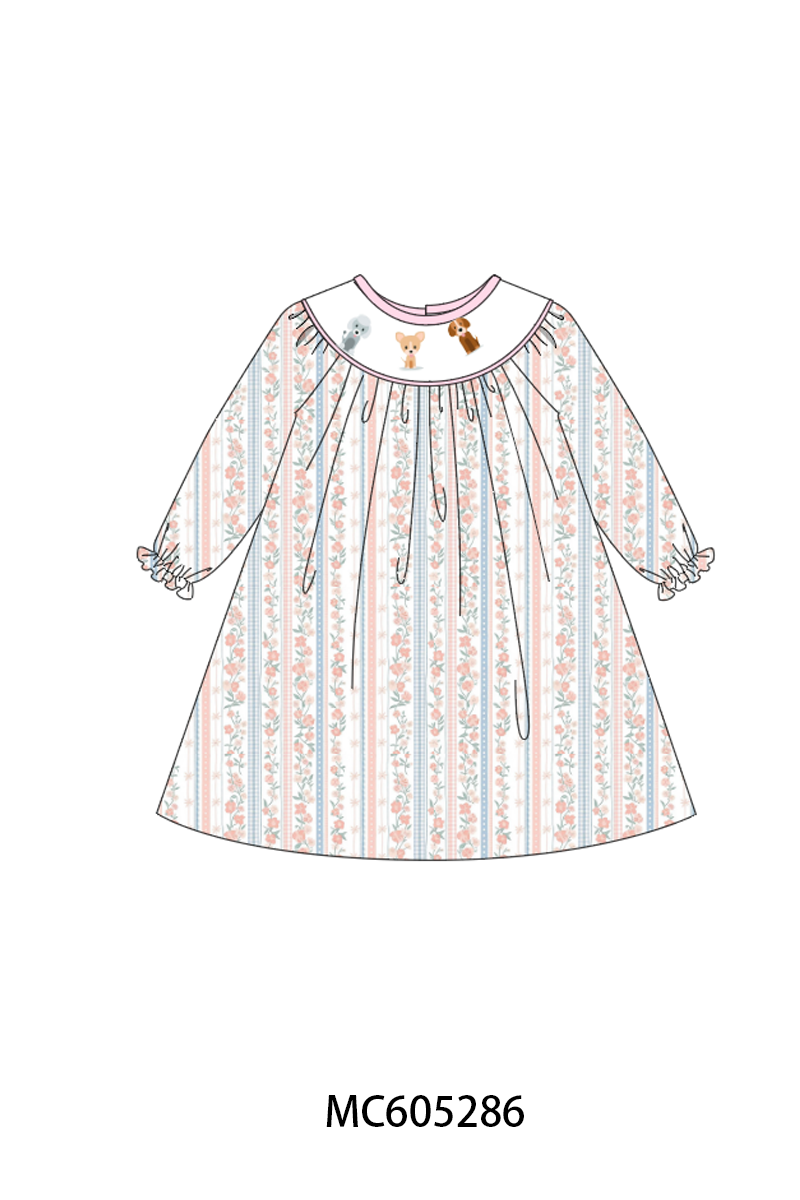 PREORDER Puppy Embroidery Floral Collection