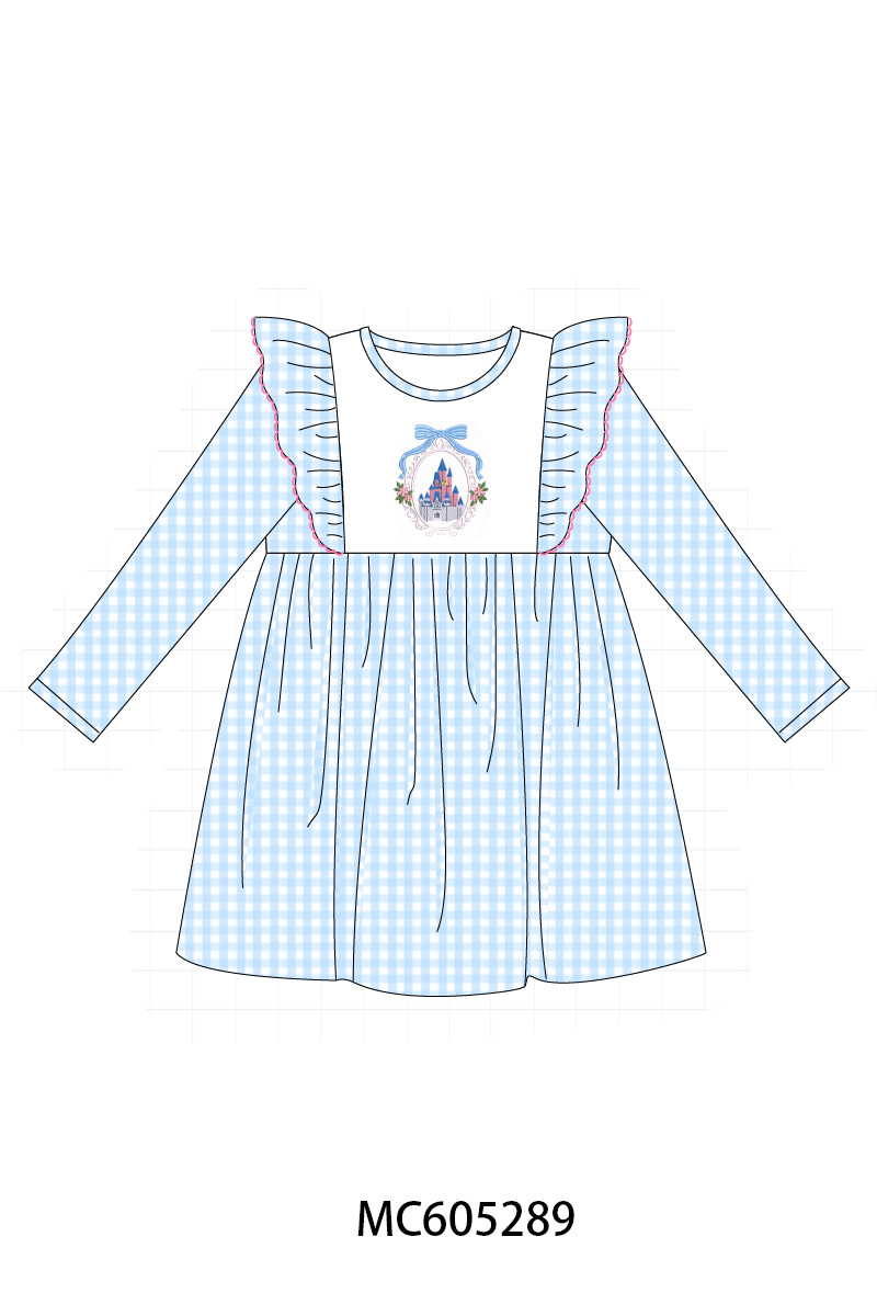 PREORDER Blue Castle Embroidery Ruffle Gingham Collection