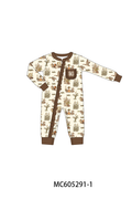 PREORDER Brown Duck Monogram Embroidery Bamboo Collection