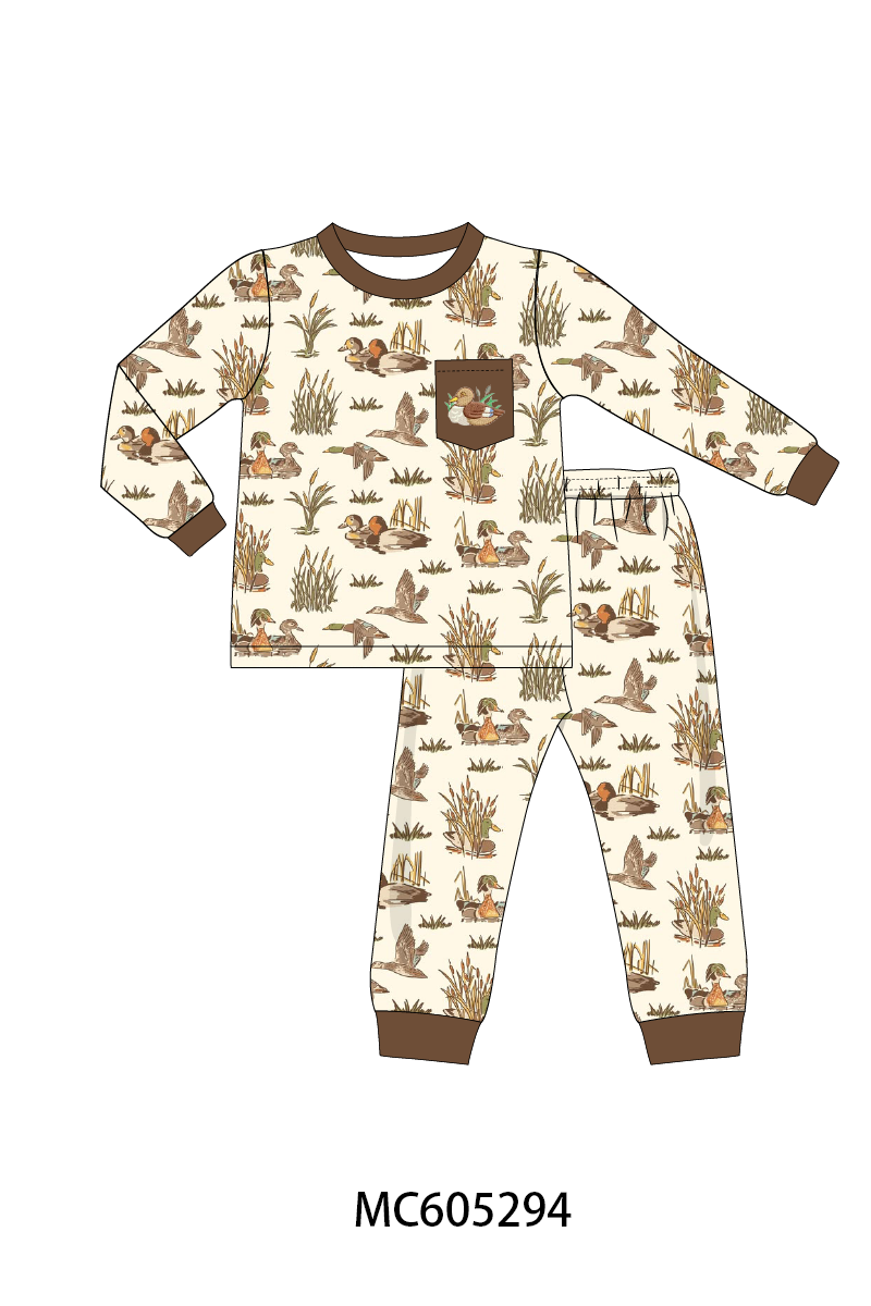 PREORDER Brown Duck Embroidery Bamboo Collection