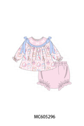 PRERORDER Pink bow embroidery collection