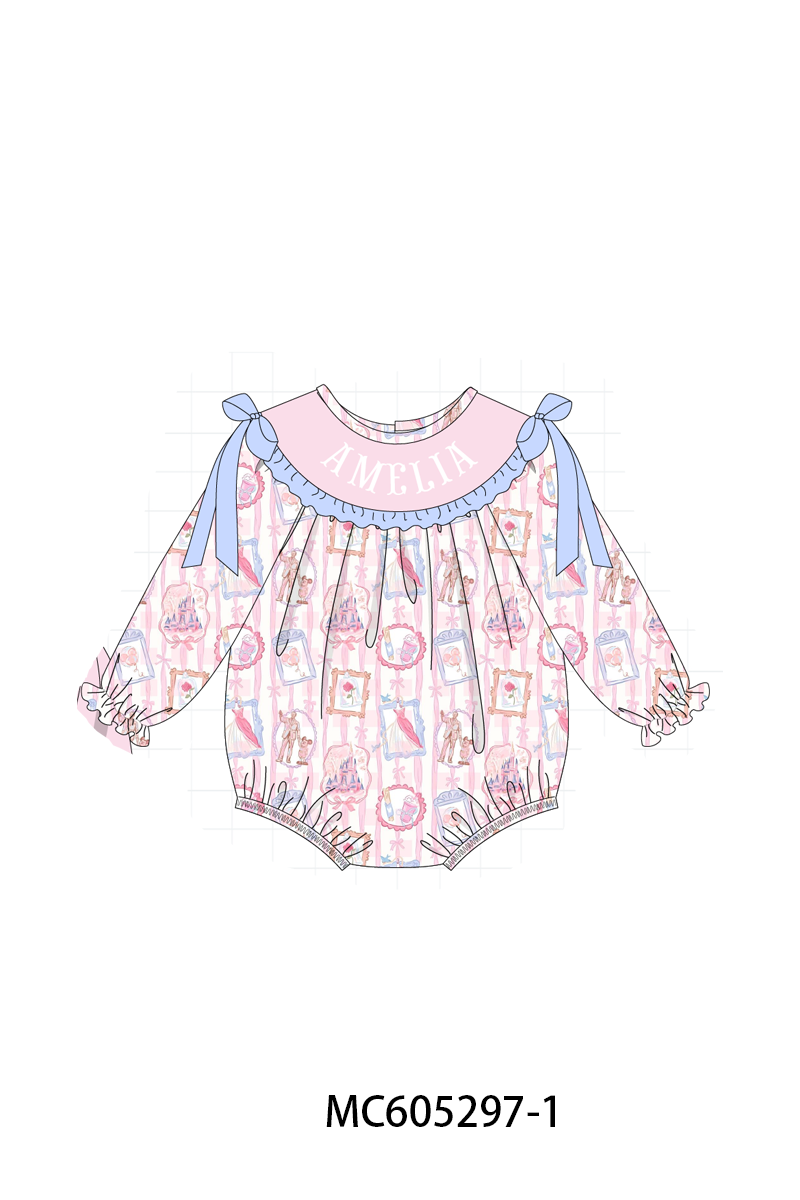 PREORDER Pink monogram embroidery collection