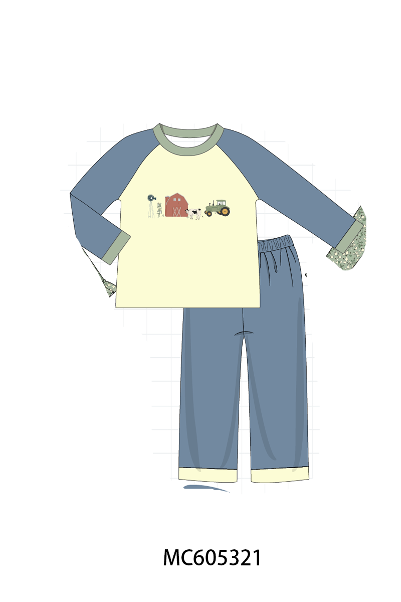 PO92 Green Farm Embroidery Floral Collection