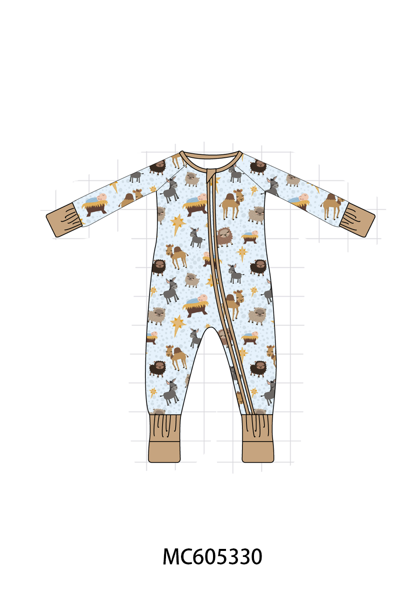 PREORDER Blue Animal Print Bamboo Collection