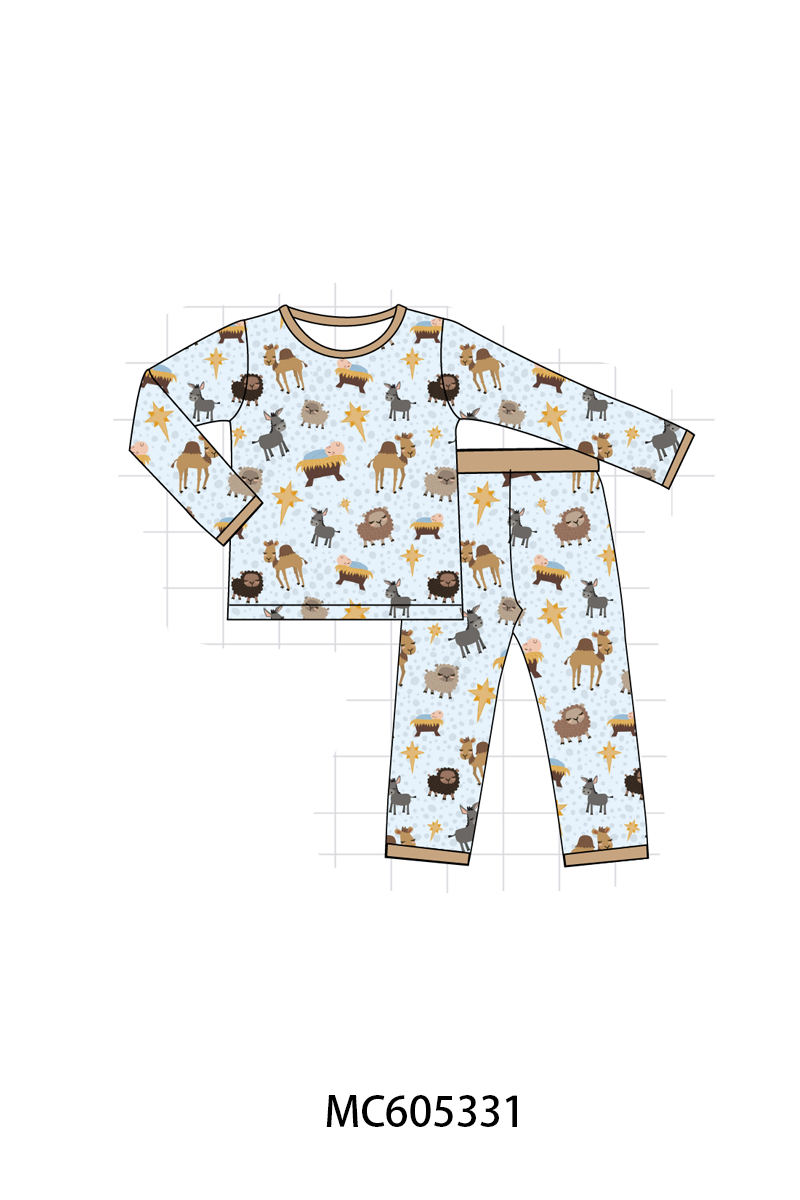 PREORDER Blue Animal Print Bamboo Collection