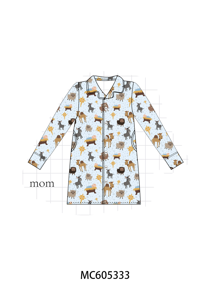 PREORDER Blue Animal Print Bamboo Collection