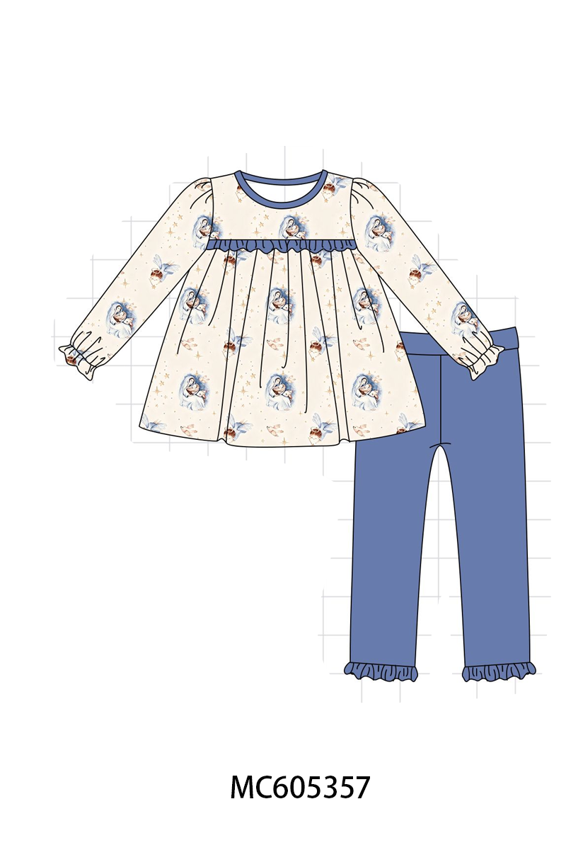 PREORDER Blue nativity Star Print Bamboo Collection