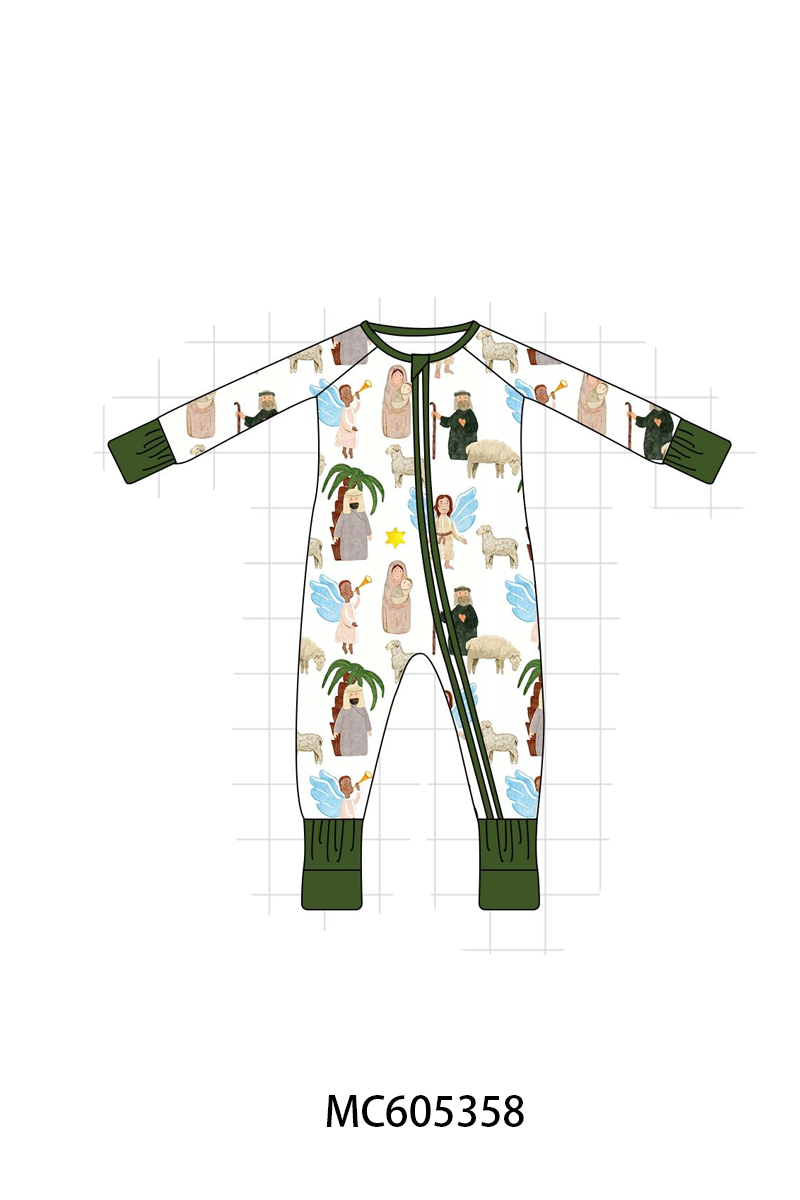 PREORDER Green Nativity Print Bamboo Collection