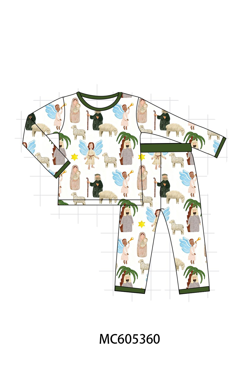 PREORDER Green Nativity Print Bamboo Collection