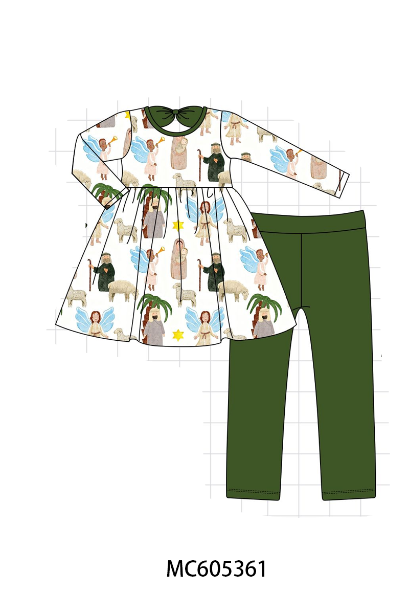 PREORDER Green Nativity Print Bamboo Collection