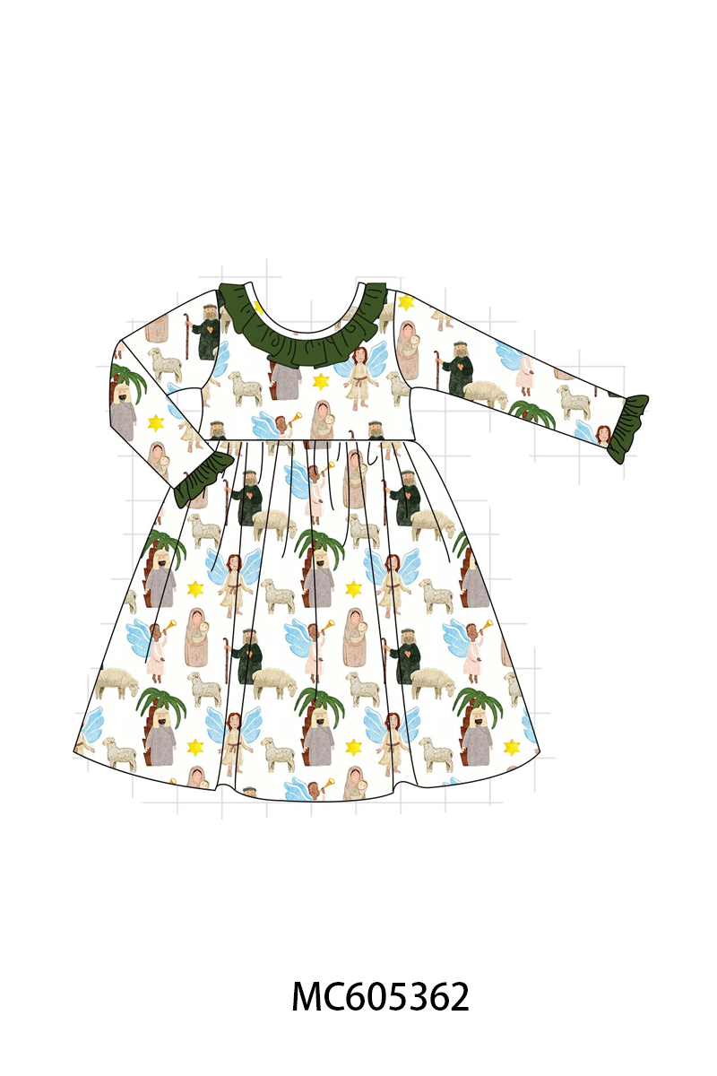 PREORDER Green Nativity Print Bamboo Collection