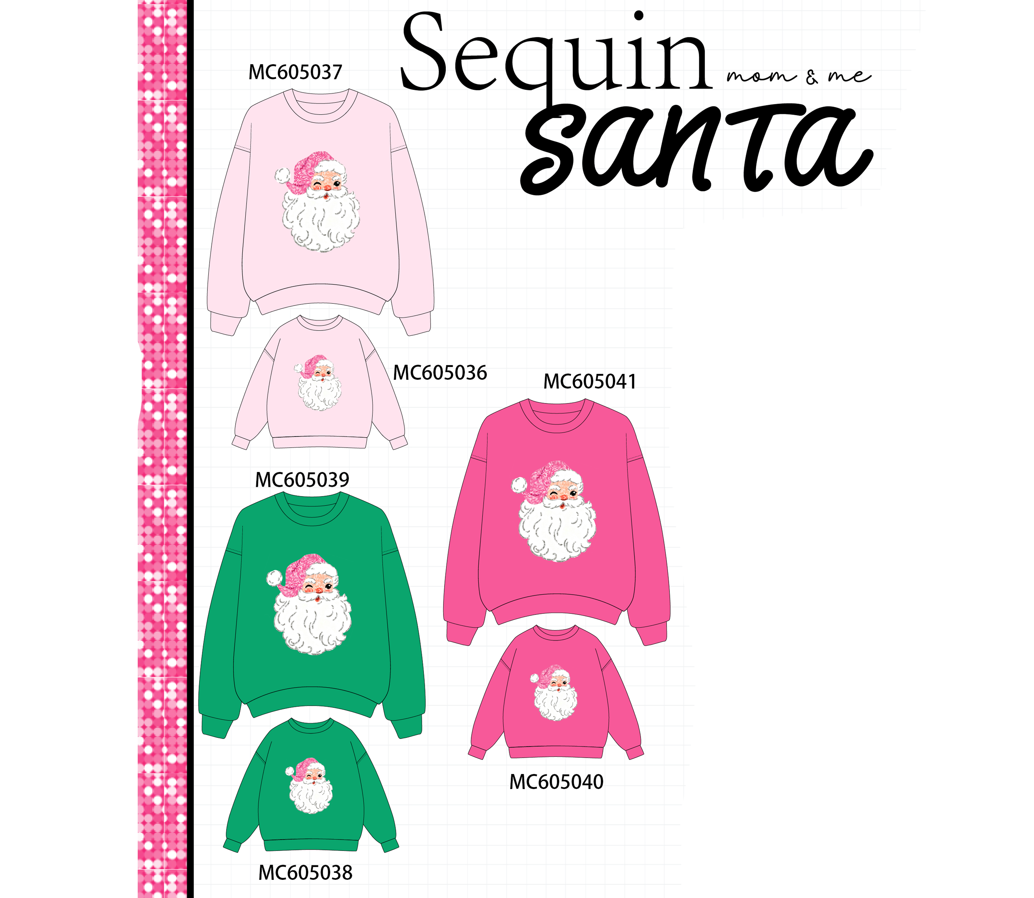 PREORDER Multicolored santa claus sequin mom&me collection 1