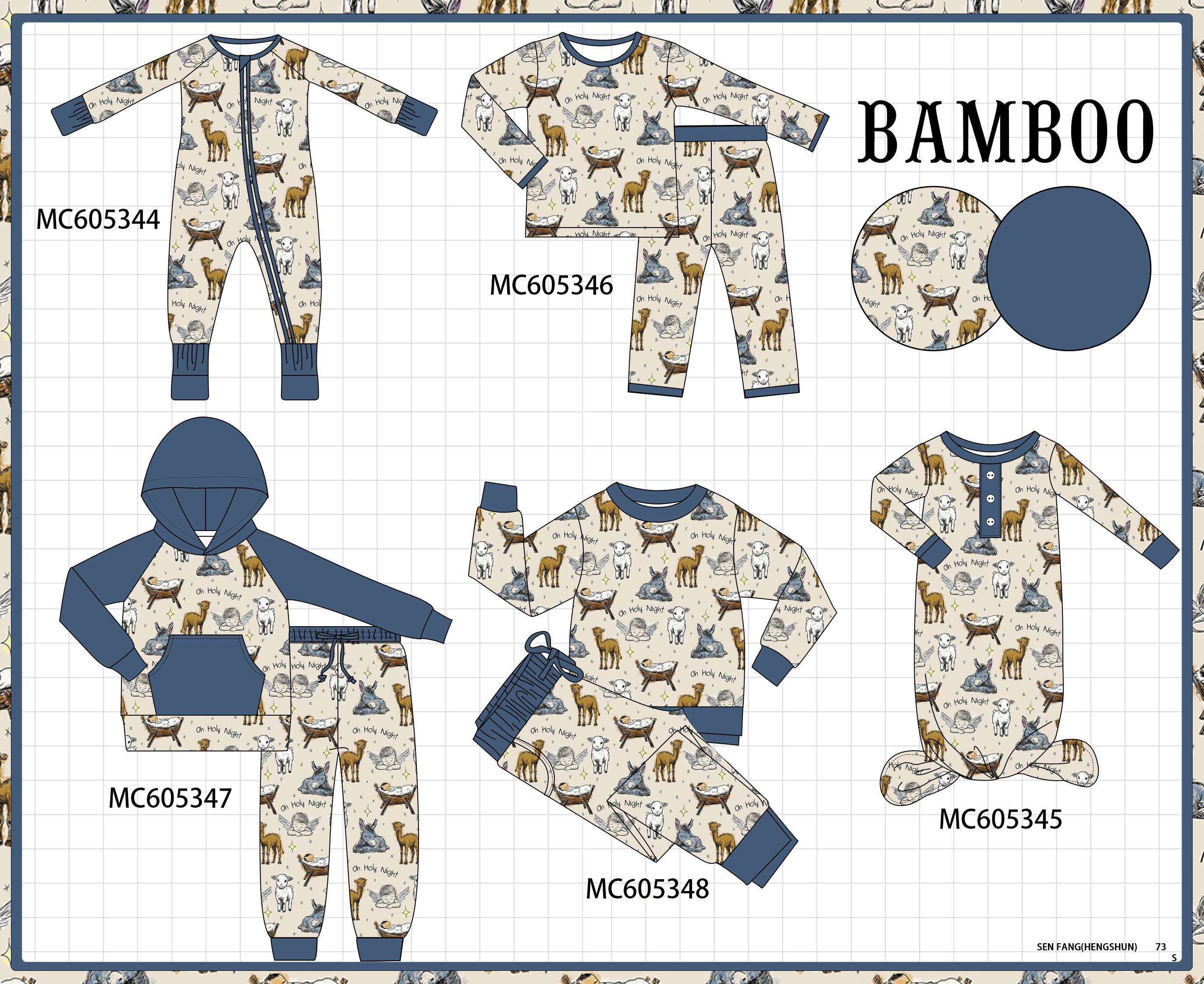 PREORDER Navy Night Print Bamboo Collection