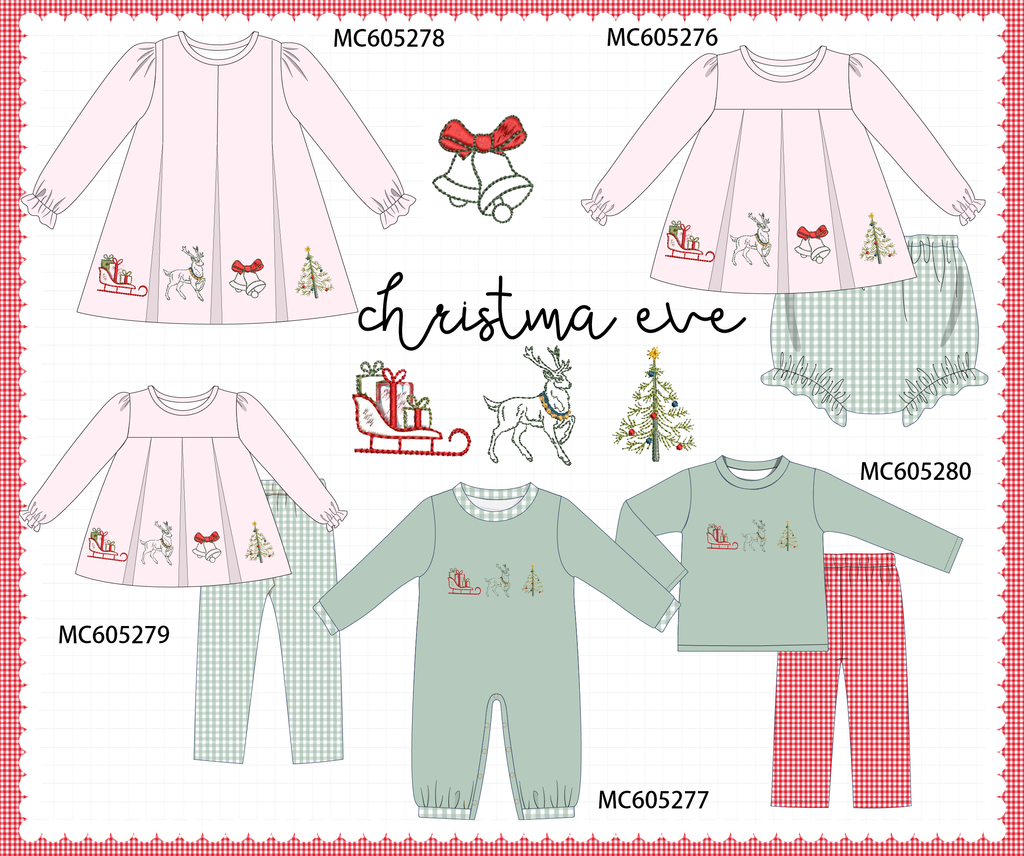 PREORDER Pink & Sage Christmas Embroidery Collection