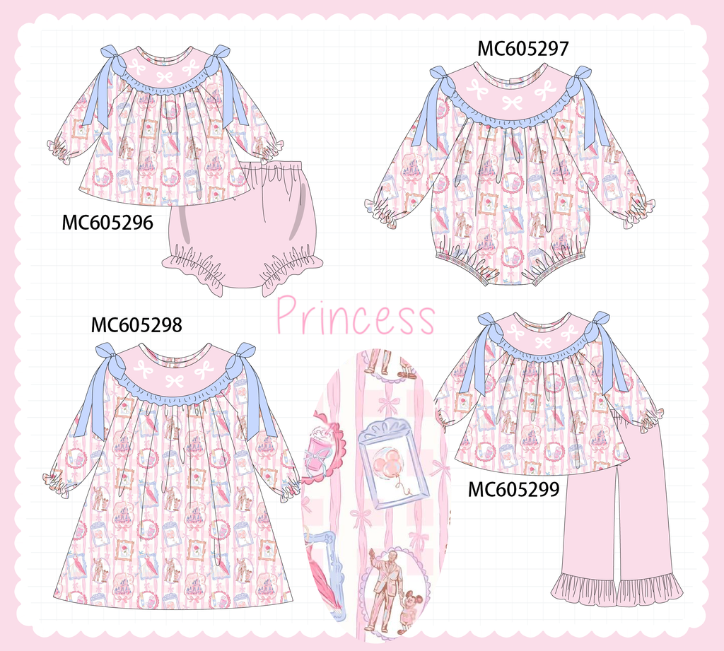 PRERORDER Pink bow embroidery collection