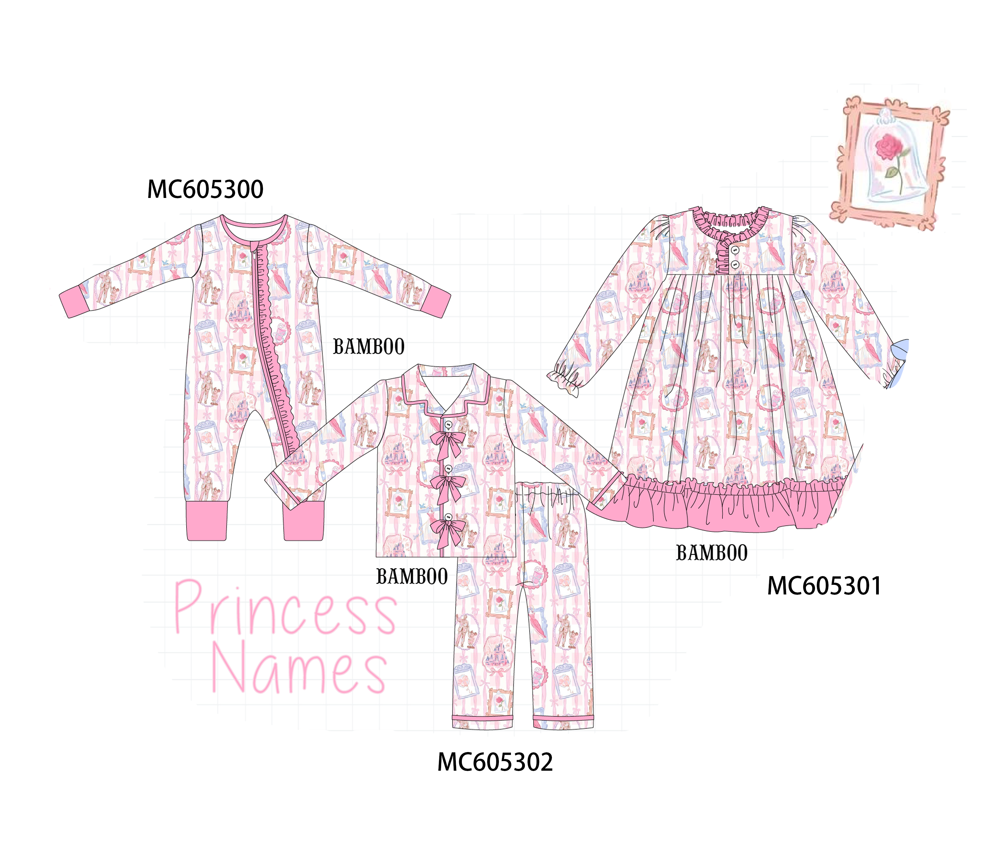 PREORDER Pink Character Castle Bamboo Collection