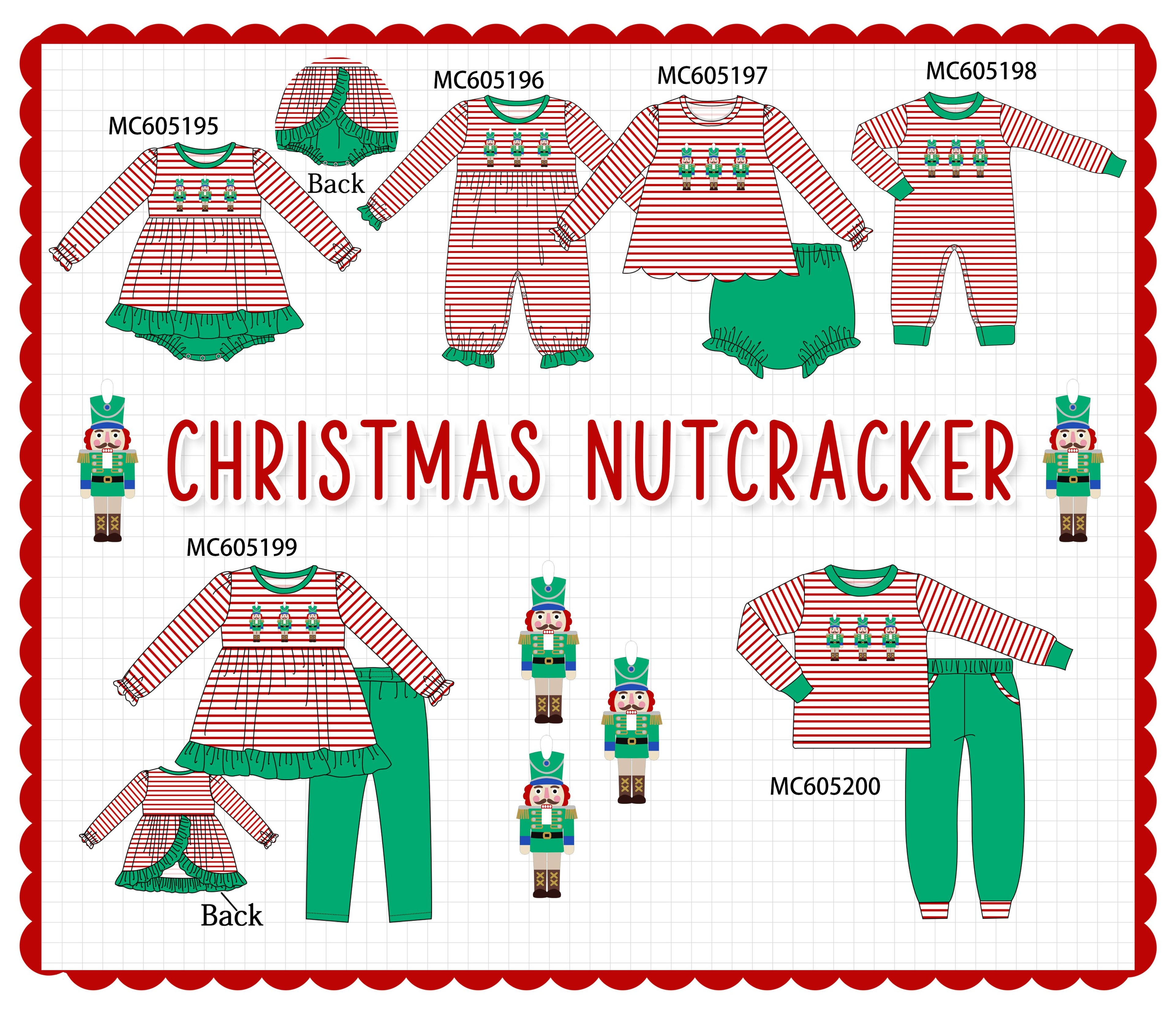 PREORDER Red Stripe Christmas Nutcracker Embroidery Collection