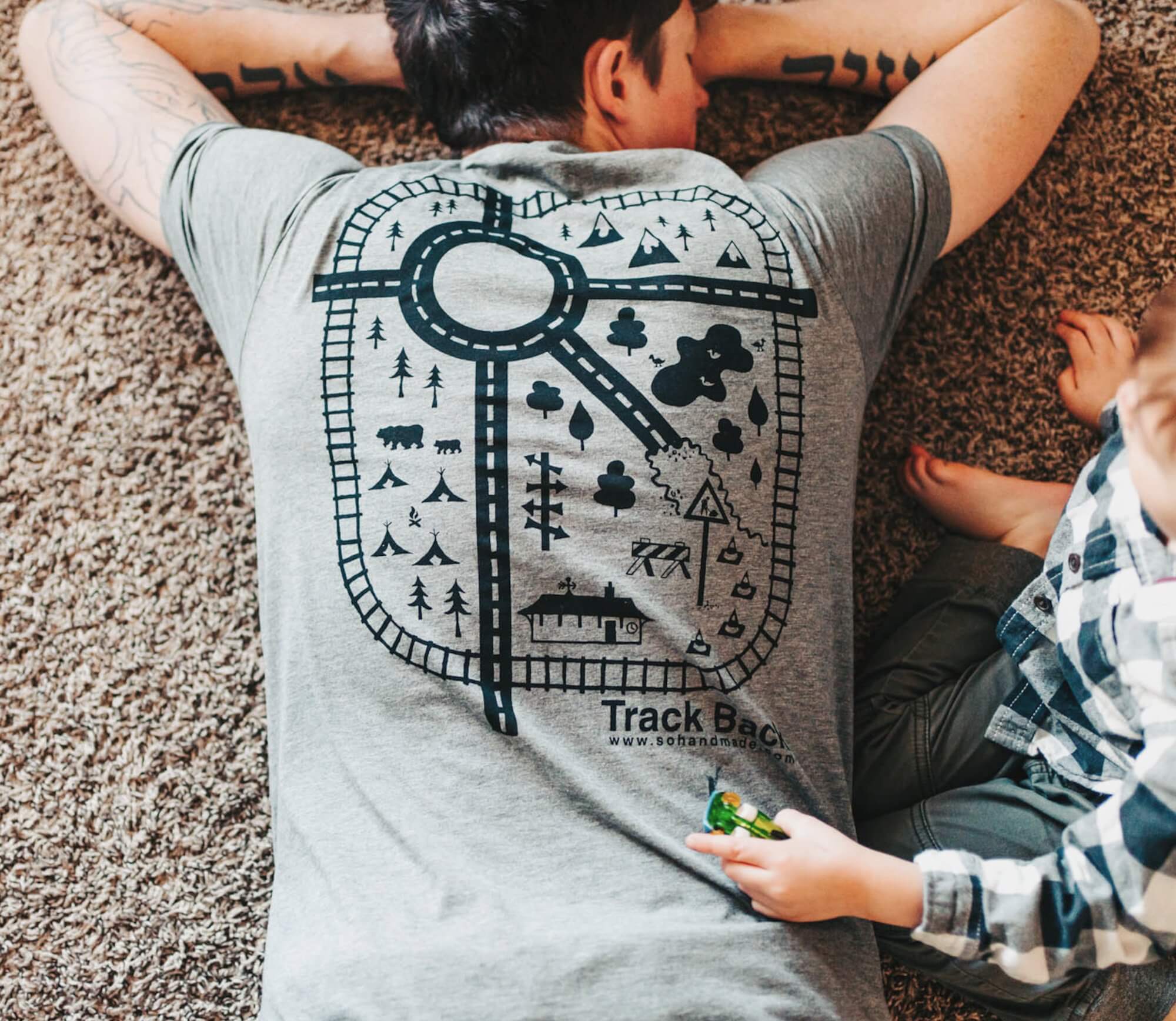 Car Play Mat Shirt for Dad | The Best Interactive Gift Tee