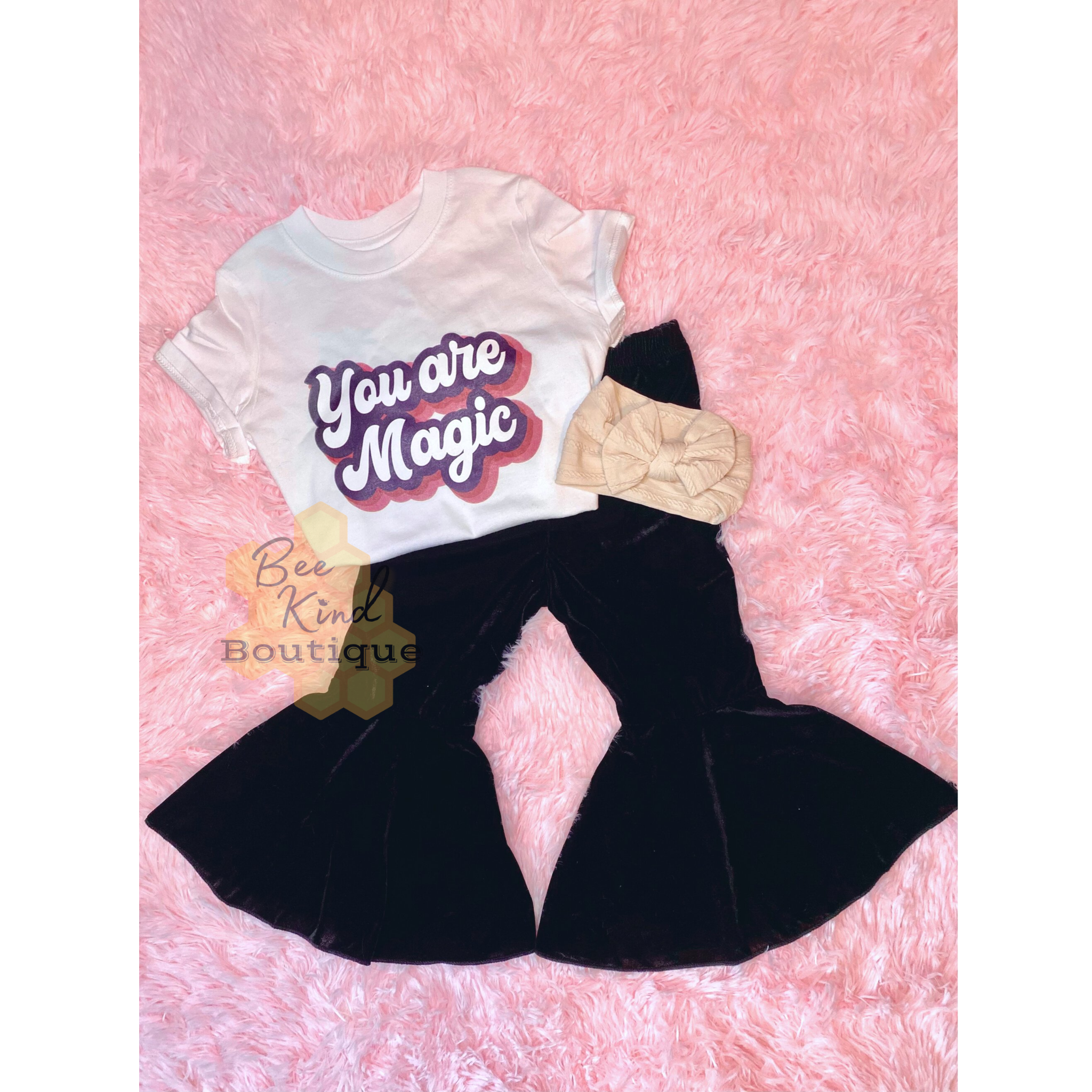 Toddler Velvet Flare Pants