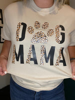 "Dog Mama" Cheetah Print Tee