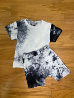 Kids Black and White Tie Dye 2 Piece Play Set