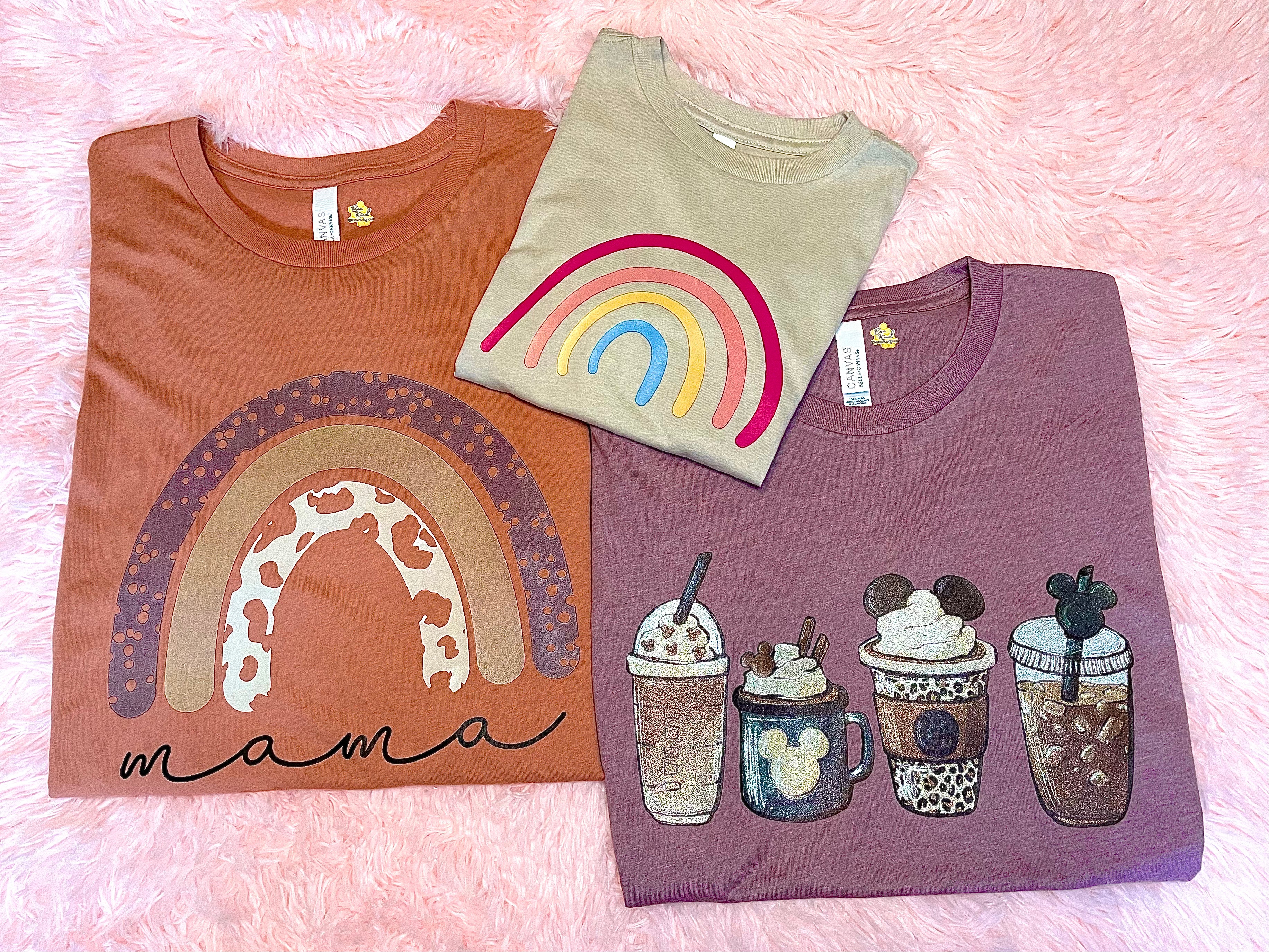 Adult Mouse “Coffee Lineup” GLITTER Graphic