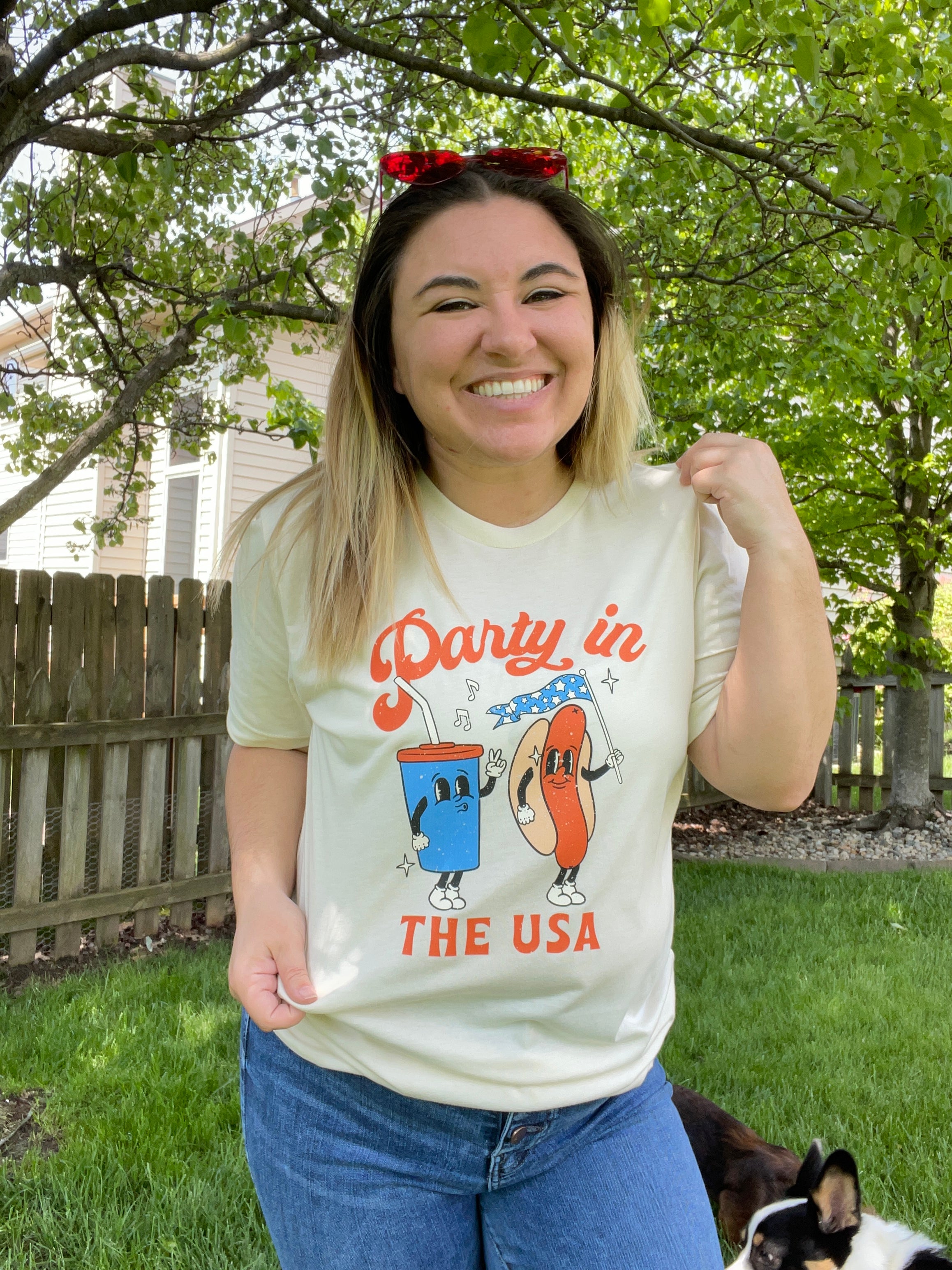 Adult "Party in the USA" Fourth of July Tee