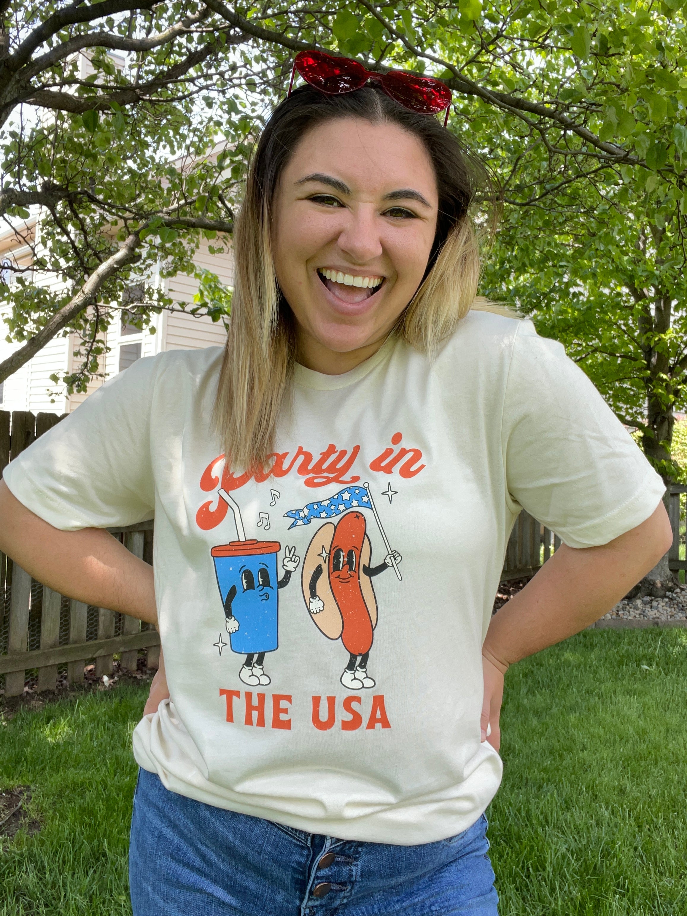 Adult "Party in the USA" Fourth of July Tee