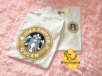 Adult “Iced Coffee Queen” White Long Sleeve