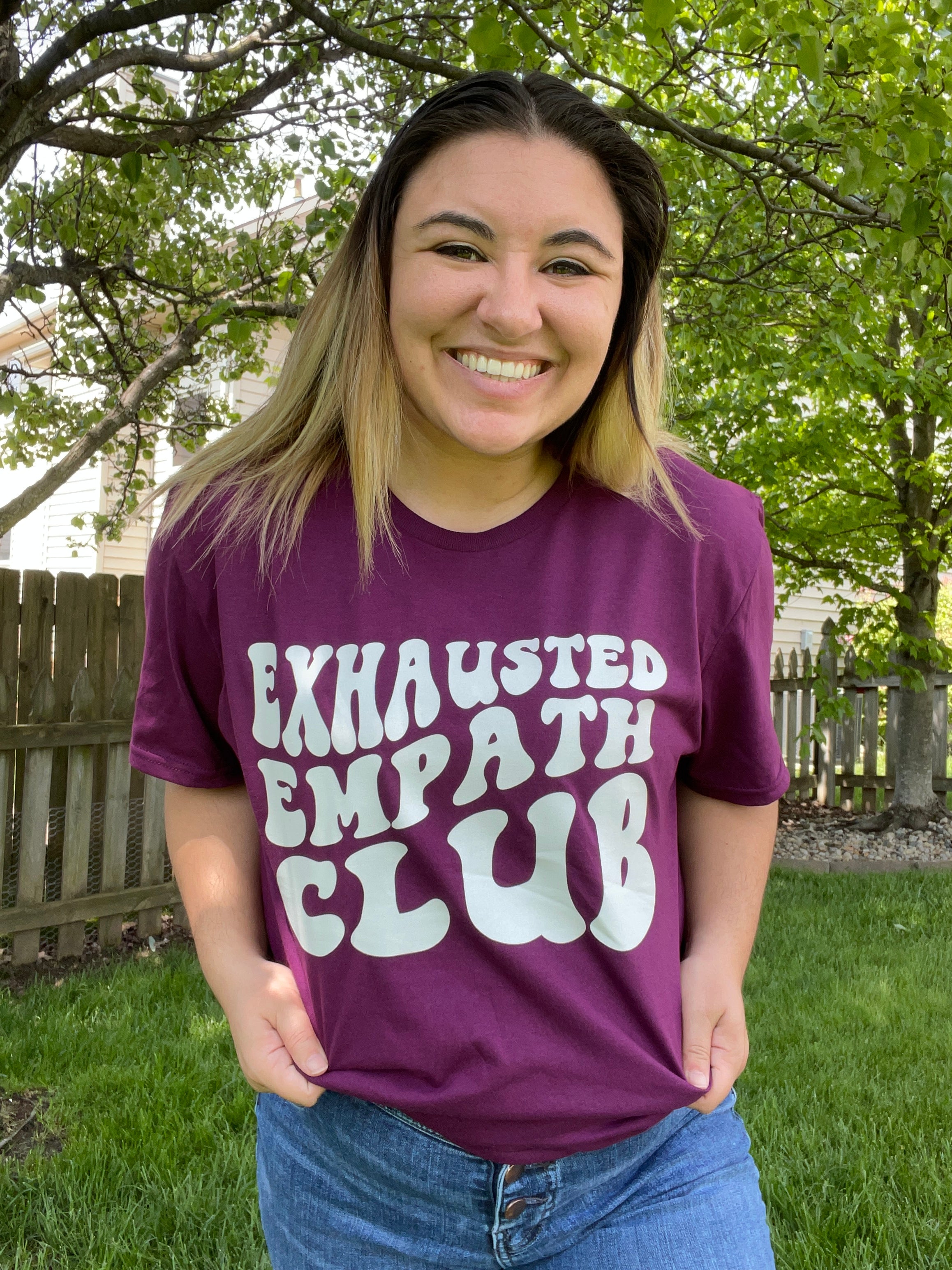 Adult "Exhausted Empath Club" Retro Tee