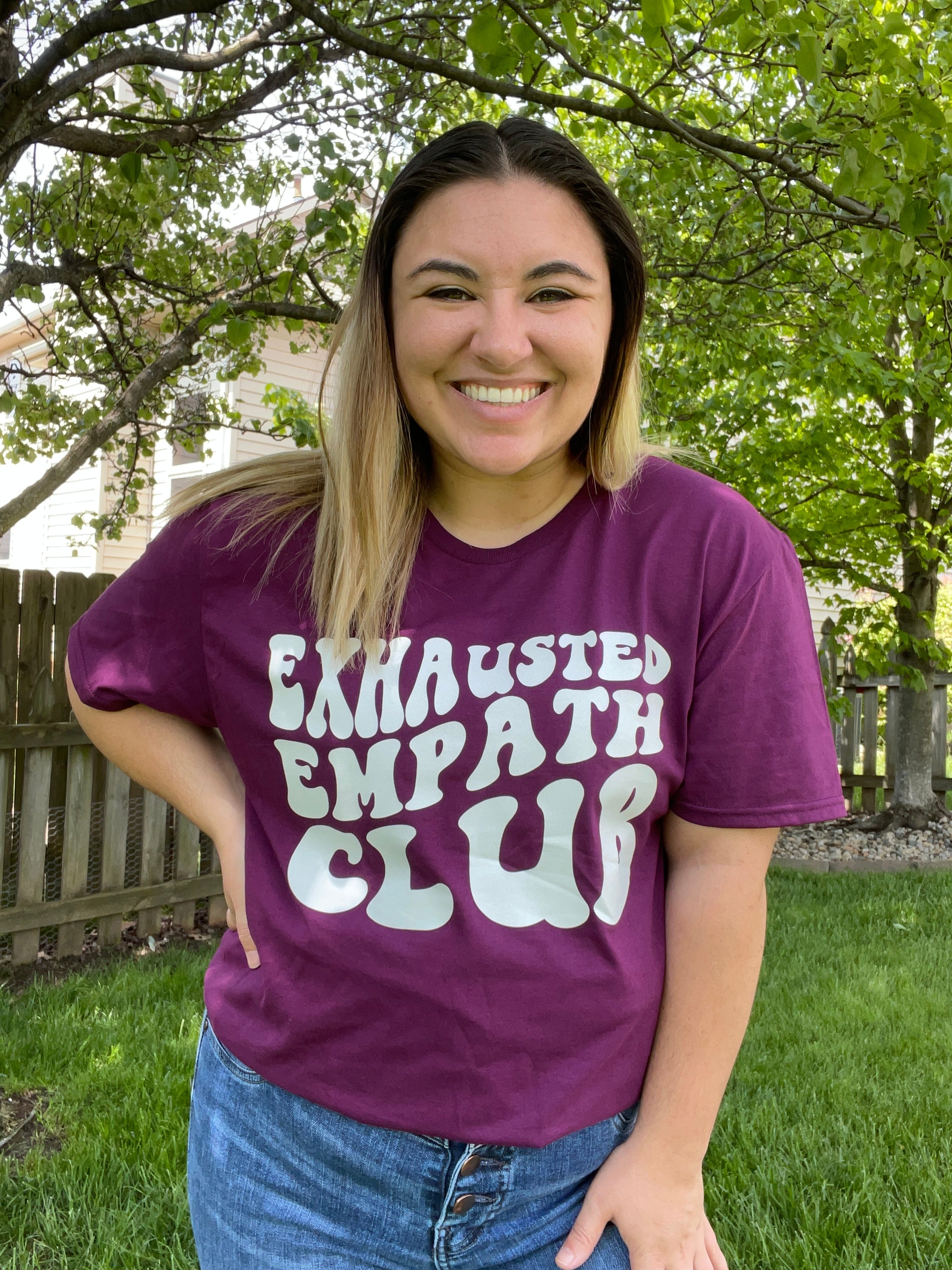 Adult "Exhausted Empath Club" Retro Tee