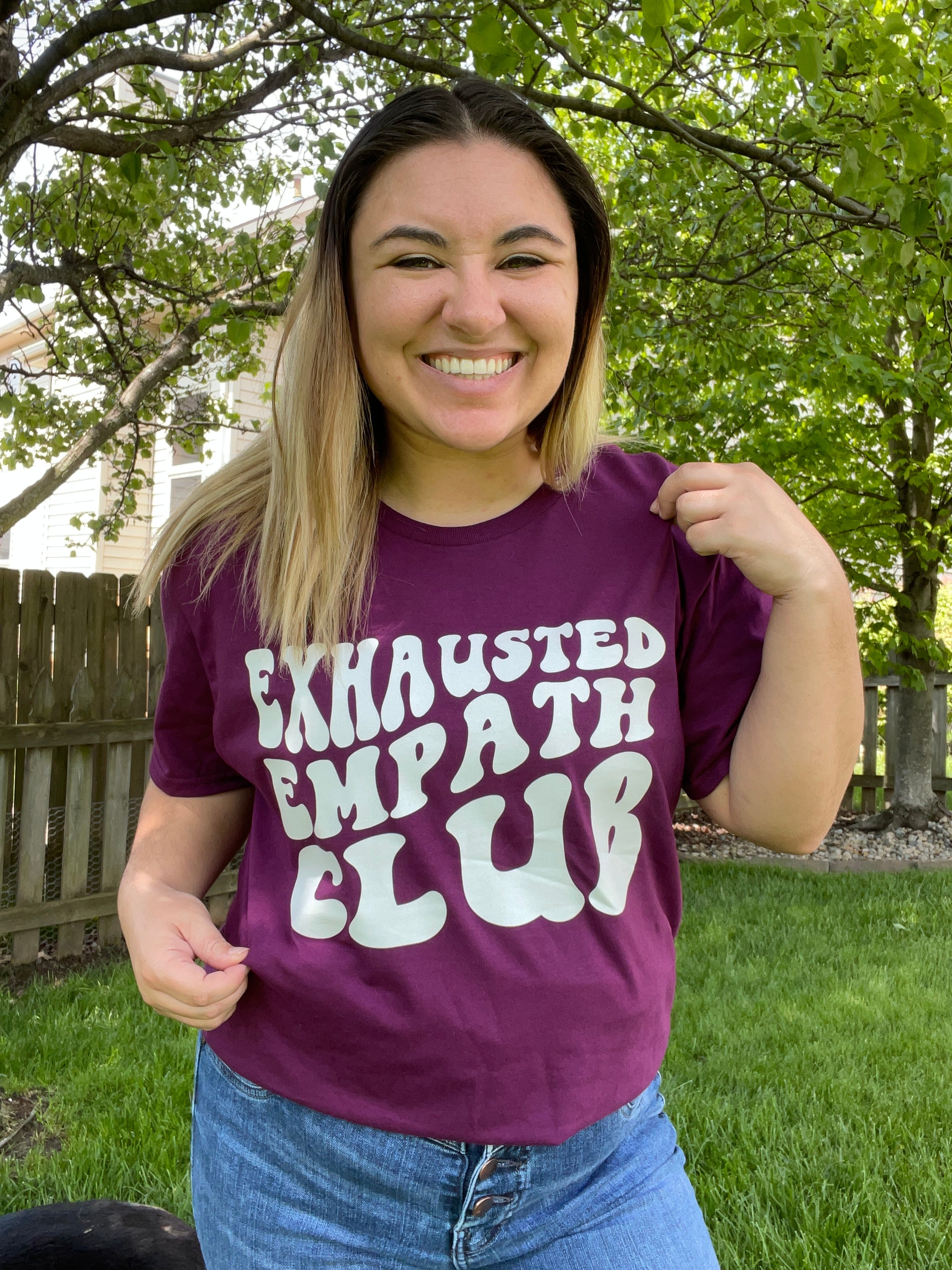 Adult "Exhausted Empath Club" Retro Tee